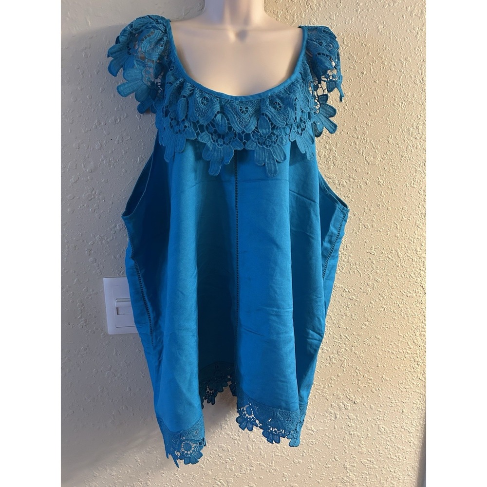 New Size 24 Ashley Stewart Linen Top #1232*10